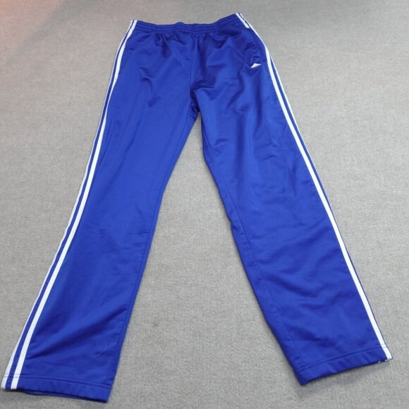 Vintage Adidas Pants Large Blue Tear Break Away Satin Y2K Embroidered 2001 - Picture 1 of 13